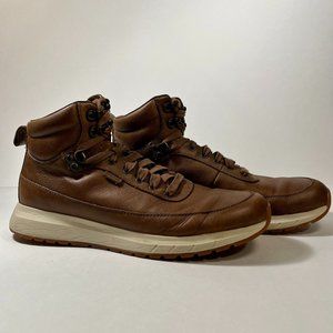 Roots Canada brown leather lace-up sneaker boots